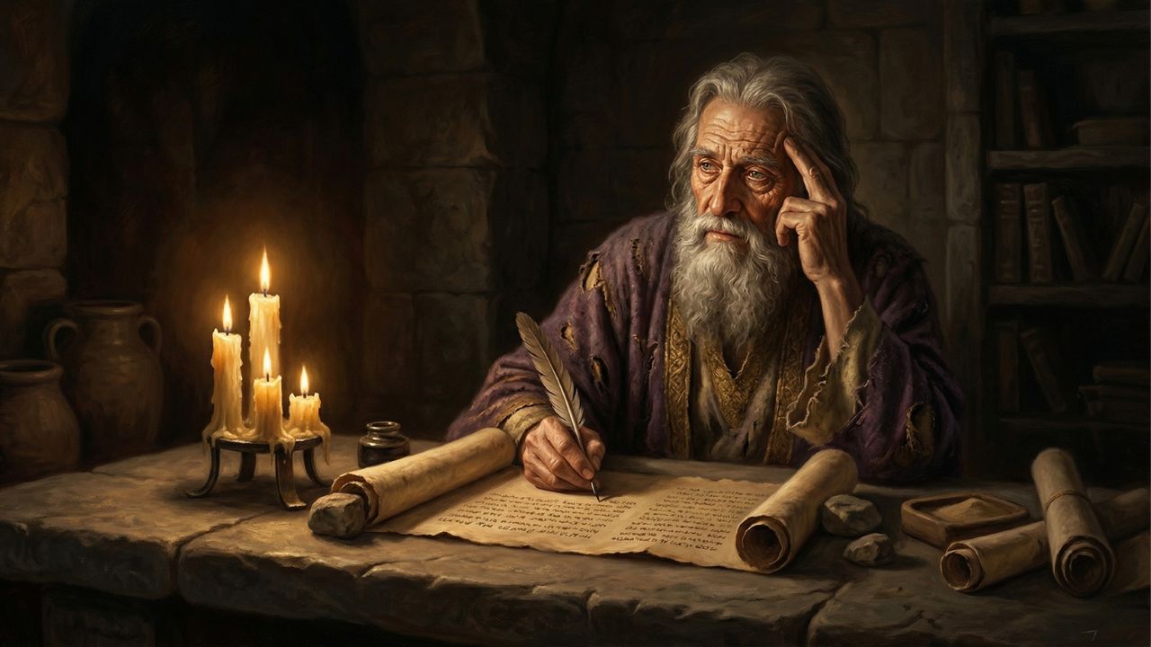 Salomón escribiendo el Eclesiastés